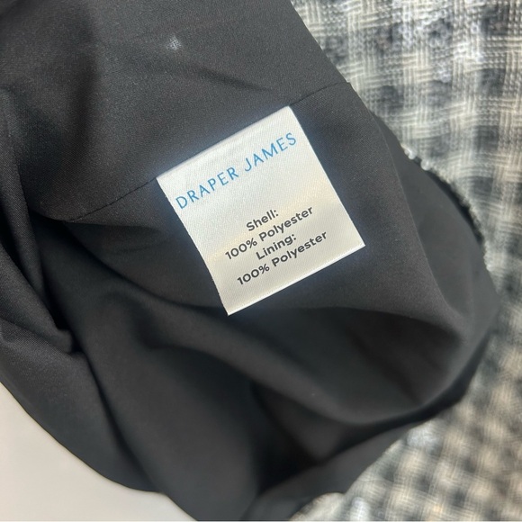 NWT Draper James Collection Plaid Sequin V-neck Top Black/White Size Small - Picture 5 of 14